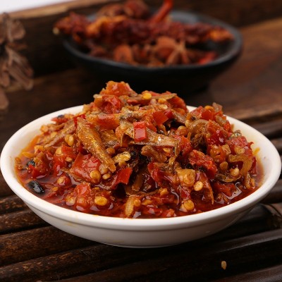 剁椒小鱼仔下饭菜开胃菜辣椒酱下酒菜酱腌菜厂家批发小香辣图4