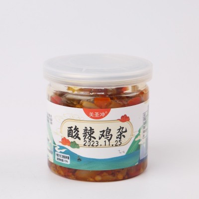 湖南酸辣鸡杂下饭菜开胃菜下酒菜拌饭拌面酱腌菜厂家批发图5