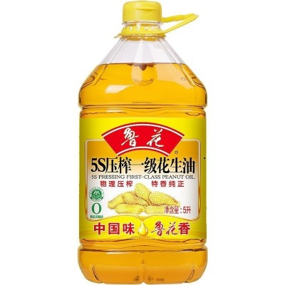 鲁花5S压榨一级花生油5L家庭食用油5升桶装图5