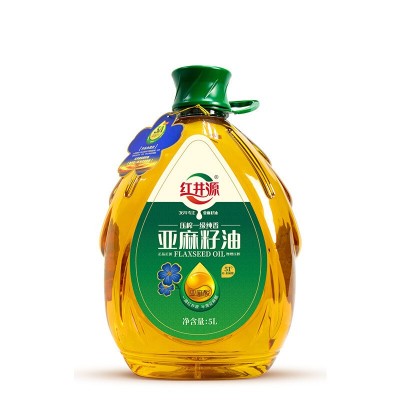 内蒙古红井源亚麻籽油5L/4.5L/2.5L/1.8L压榨一级食用油月子油图4