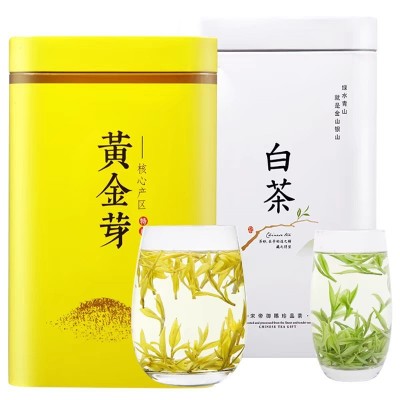 正宗白茶安吉黄金芽茶叶高山新茶明前罐装珍稀白茶绿茶五一送礼图5