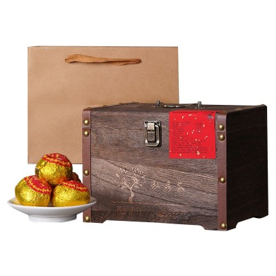 新会小青柑普洱熟茶小青桔茶叶云南普洱茶 定制复古木箱装礼品茶图4