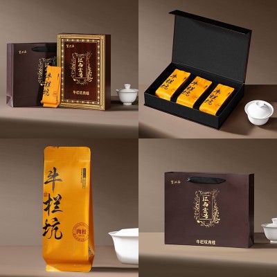 武夷岩茶乌龙茶大红袍肉桂老枞水仙 6泡装小礼盒定制福利款茶叶图4