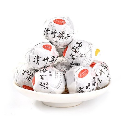 云南龙珠熟茶茶叶普洱茶滑竹梁子生茶古树厂家黑茶普洱大叶种图4