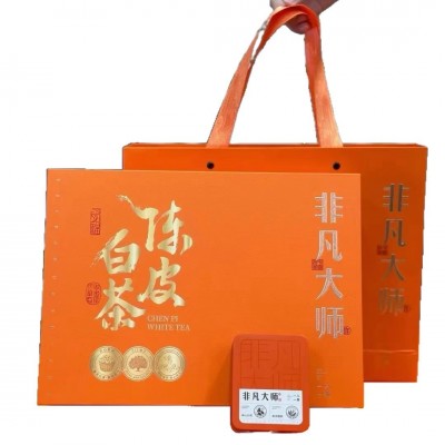 福鼎白茶2016老白茶陈皮白茶烟条铁盒紧压茶贡眉小方片图4