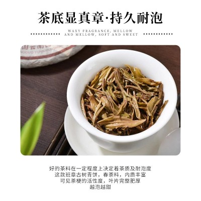 班章乔木生态茶普洱茶生茶饼冰岛普洱茶饼批发茶叶班章图5