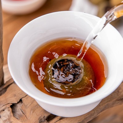 新会小青柑普洱茶礼品送礼过年茶叶礼盒装宫廷云南普洱熟茶柑普茶图2