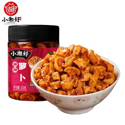 小湘好麻辣香辣萝卜干下饭菜批发香辣四川特产酱菜瓶装即食图5