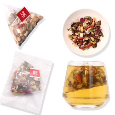 蜜桃白桃乌龙茶酸枣仁百合茶睡眠独立三角包养生茶茉莉绿茶贩量装图4