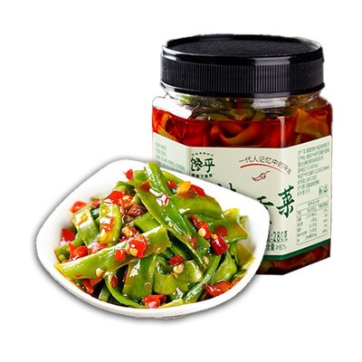 湖南特产外婆菜辣椒酱开胃萝卜干即食下饭菜香辣贡菜蕨菜腌菜瓶装图5