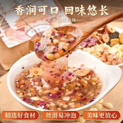 开封特产玫瑰八宝杏仁茶莲藕杏仁茶粉羹汤冲泡老北京宫廷一件代发图3