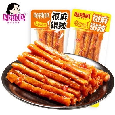 邬辣妈很麻很辣豆卷500g豆腐干超市批发麻辣休闲怀旧零食湖南特产图2