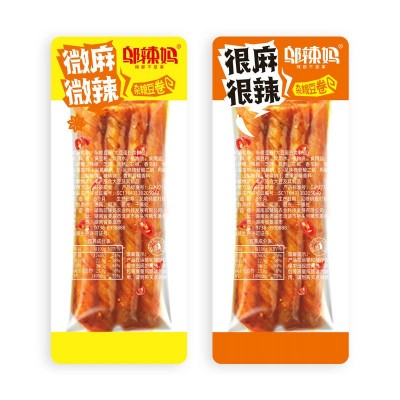 邬辣妈很麻很辣豆卷500g豆腐干超市批发麻辣休闲怀旧零食湖南特产图3