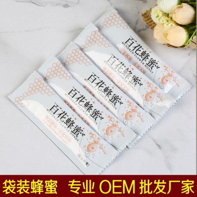 洋槐蜂蜜小袋装 独立包装百花便携装条状散装土蜂蜜袋装 批发厂家图3