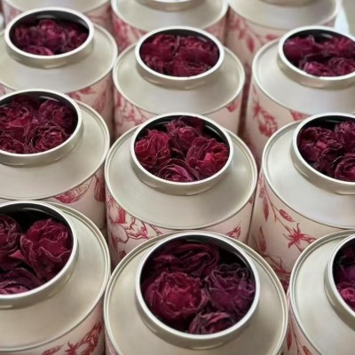 花墨红玫瑰冻干花罐装批发冻花茶云南产地直发食用玫瑰花礼盒装