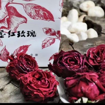 花墨红玫瑰冻干花罐装批发冻花茶云南产地直发食用玫瑰花礼盒装图5