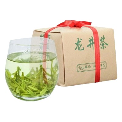 龙井茶牛皮纸包装新茶500克茶叶自己喝雨前龙井绿茶茶叶散批袋图5