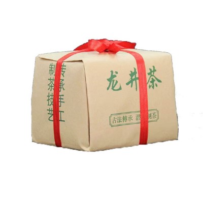 龙井茶牛皮纸包装新茶500克茶叶自己喝雨前龙井绿茶茶叶散批袋图2