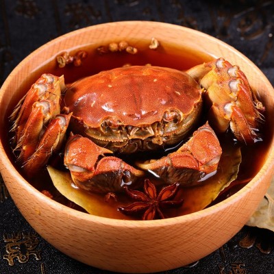 花雕蟹熟食公母螃蟹即食6只蟹全母 醉蟹大闸蟹香辣蟹图2