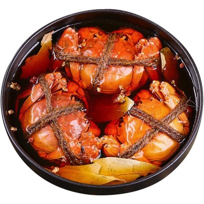 花雕蟹熟食公母螃蟹即食6只蟹全母 醉蟹大闸蟹香辣蟹图5