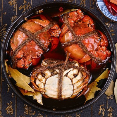 花雕蟹熟食公母螃蟹即食6只蟹全母 醉蟹大闸蟹香辣蟹图3