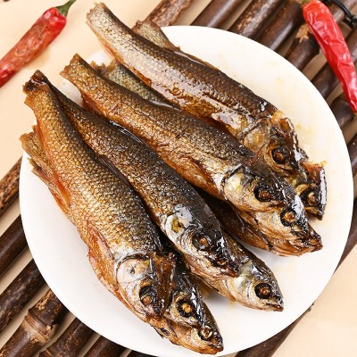 湖南非遗218g火焙鲮鱼香辣零食大礼包辣卤休闲食品办公室解馋鱼仔图4