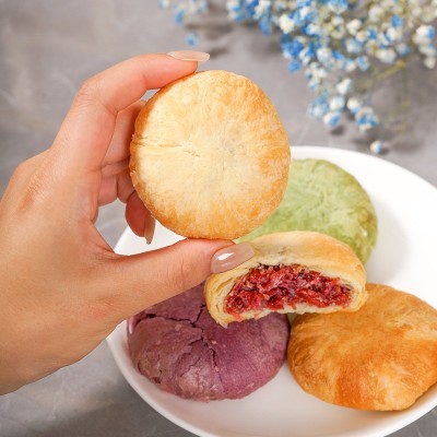 食品厂家直发玫瑰鲜花饼300g礼盒鲜花饼云南特产经典玫瑰饼伴手礼图3