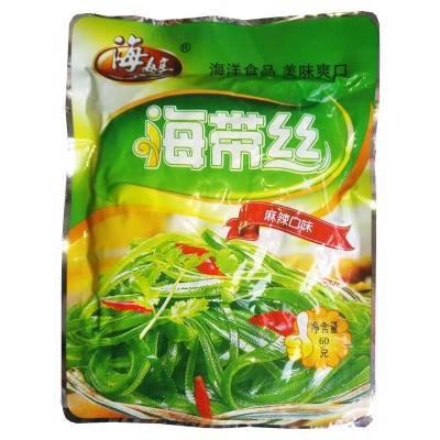 60克30克海婷海带丝开袋即食香辣原味鲜香麻辣味酱菜咸菜包装批发图2