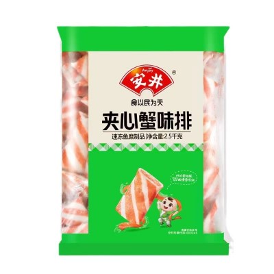 安井食品夹心蟹排冷冻火锅丸子麻辣烫关东煮食材豆捞蟹柳棒5斤