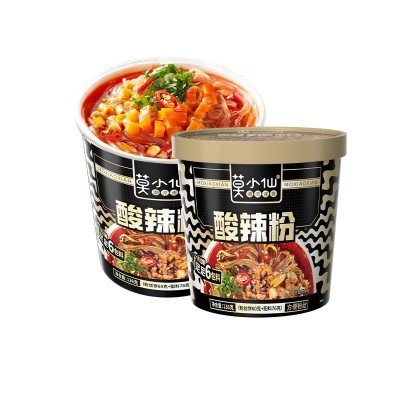 莫小仙酸辣粉12桶装粉丝重庆方便面泡面速食食品批发米线红薯整箱
